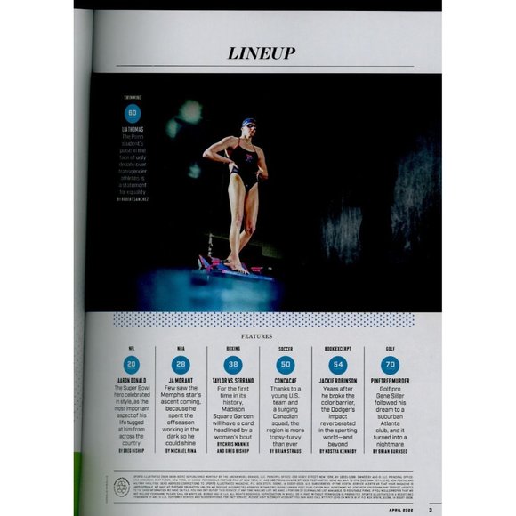 SPORTS ILLUSTRATED APRIL 2022 AARON DONALD, SUPER BOWL, JA MORANT, CONCACAF - Picture 2 of 2